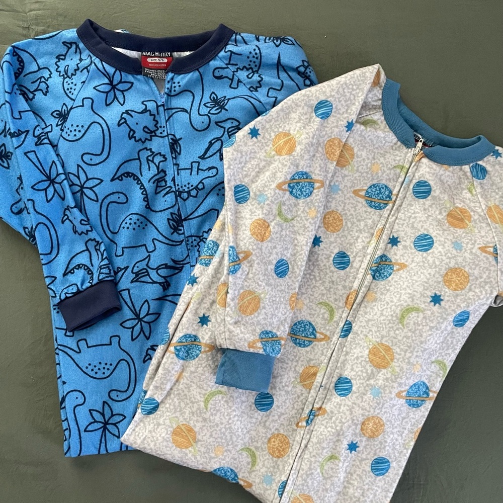Blue and White Kids Pajamas Set